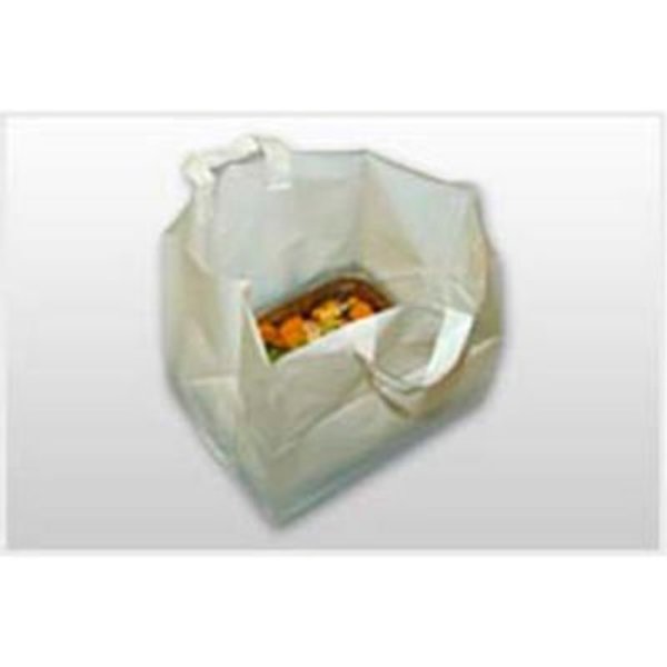 Lk Packaging Take Out Bags W/ Loop Handle & Cardboard Insert, 24"W x 15-1/4"L, 3 Mil, White, 100/Pack TO2214